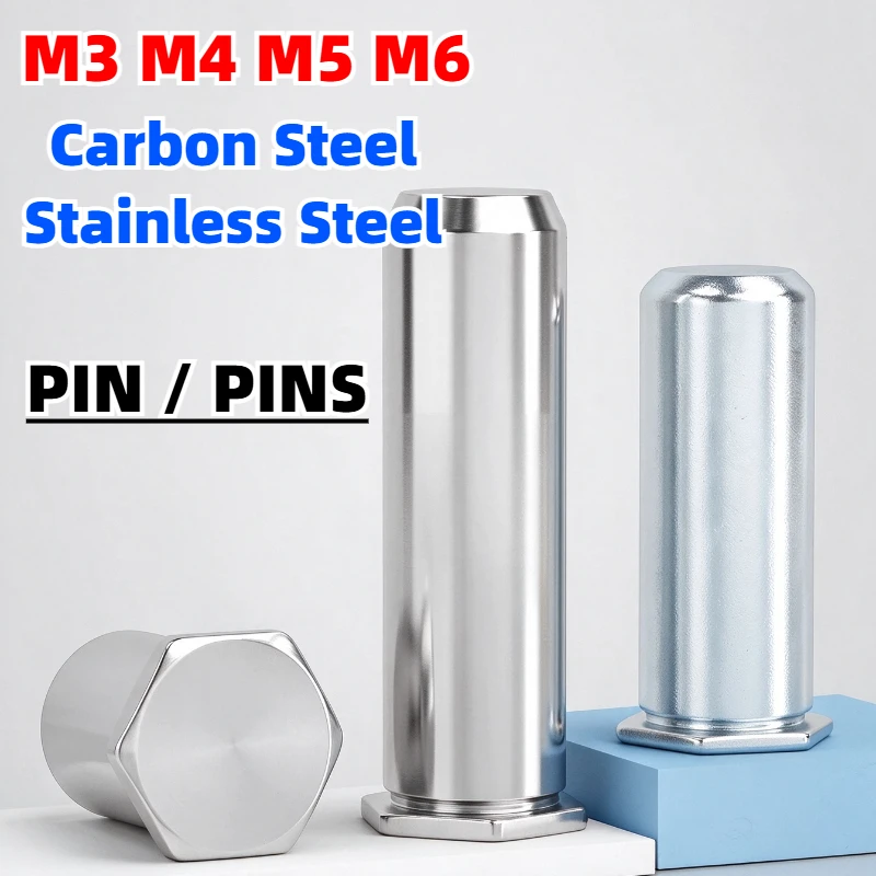 M3 M4 M5M6 Stainless Steel/Galvanized Hexagon Head Pressure Rivet Studs Solid Guide Positioning Pins Blind Hole Rivet Nut Column