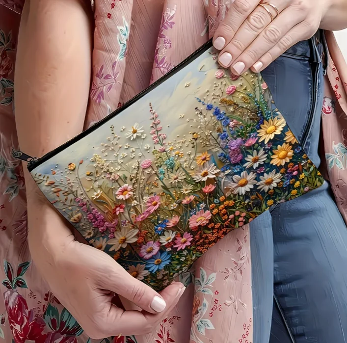 

Cute Flower Makeup Bag, Vintage Flower Makeup Bag Flower Makeup Bag Multifunctional Storage Bag Portable Toiletries Storage Bag