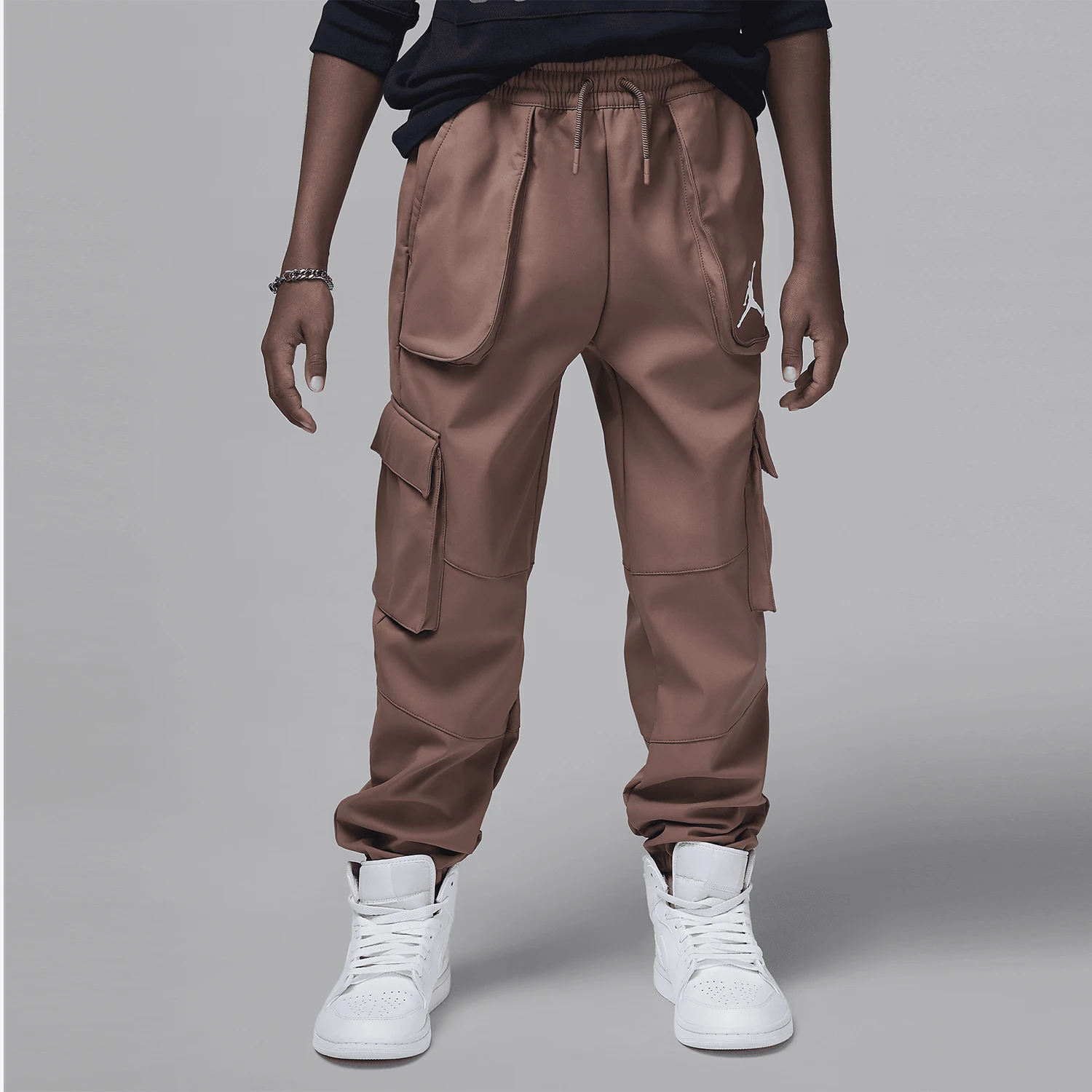 Pantalones con bolsillos para ropa de trabajo informal retro para niños JORDAN originales de Nike FZ1966-258