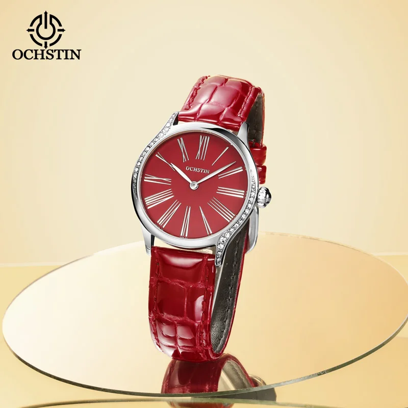 OCHSTIN Women Watches Top Brand Japan Movt Luxury Quartz Ladies Leather Stainless WristWatch Fashion Casual Dress Women's Clock