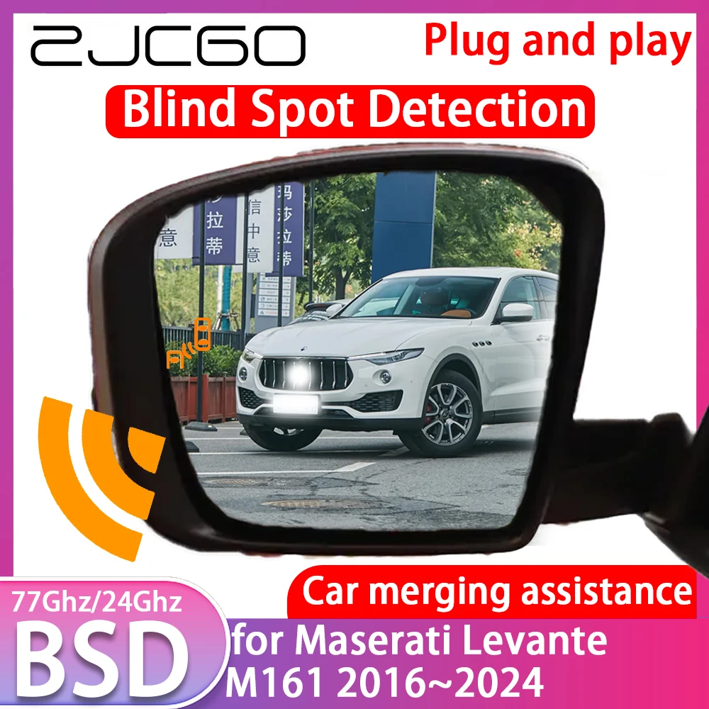 ZJCGO for Maserati Levante M161 2016-2024 Blind Spot Detection Car BSD BSA BSM System Driving Warning Radar Alert Mirror