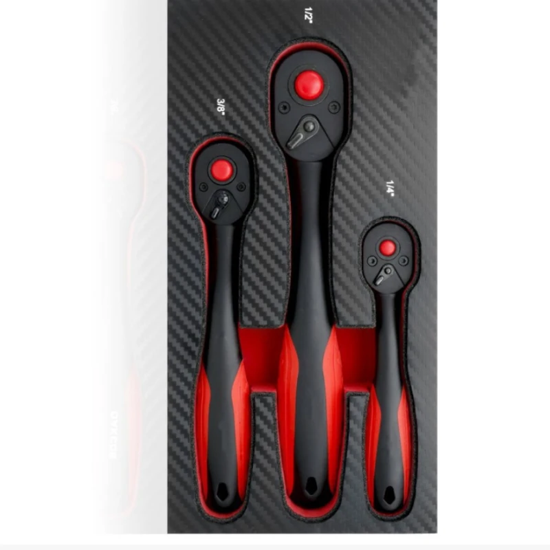 3-Piece 72-Tooth Ratchet Wrench Set, Bi-Directional Bend Handle (Large/Medium/Small)
