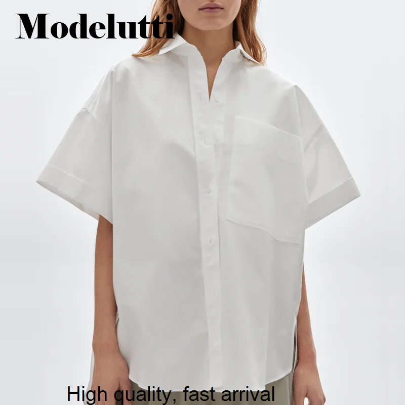 

New Spring 2023 Summer Short Sleeve Shirt T-shirt Women Fashion Solid Color Simple Loose Blouse Casual Tops Female