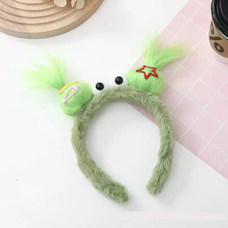 1 Pcs New Children\'s Funny Plush Ugly Doll Cute Personality Trend Design Hair Accessories Funny Happy Sister Headdress