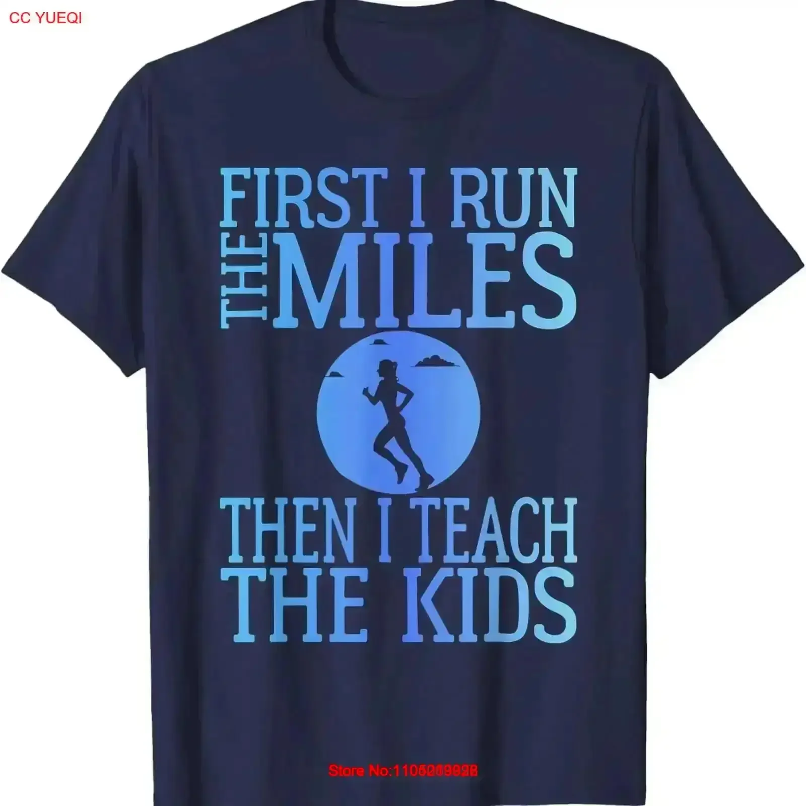 

Футболка First I Run The Miles Then Teach Kids Teacher Running, винтажная уличная одежда с стираным рисунком, топ для повседневной одежды, винтажная одежда
