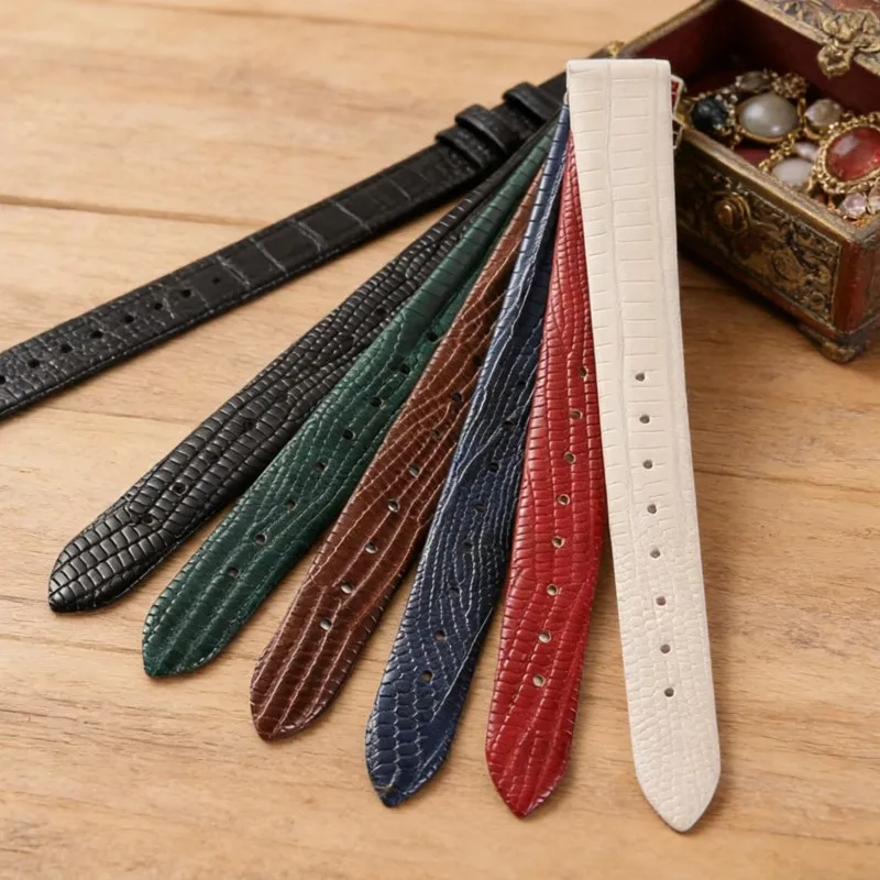 Slim Leather Watch Bands Soft Leather Watch Strap Men Women Universal Bracelets High Quality Sport Wrist Band 8mm 10mm 12mm 14mm