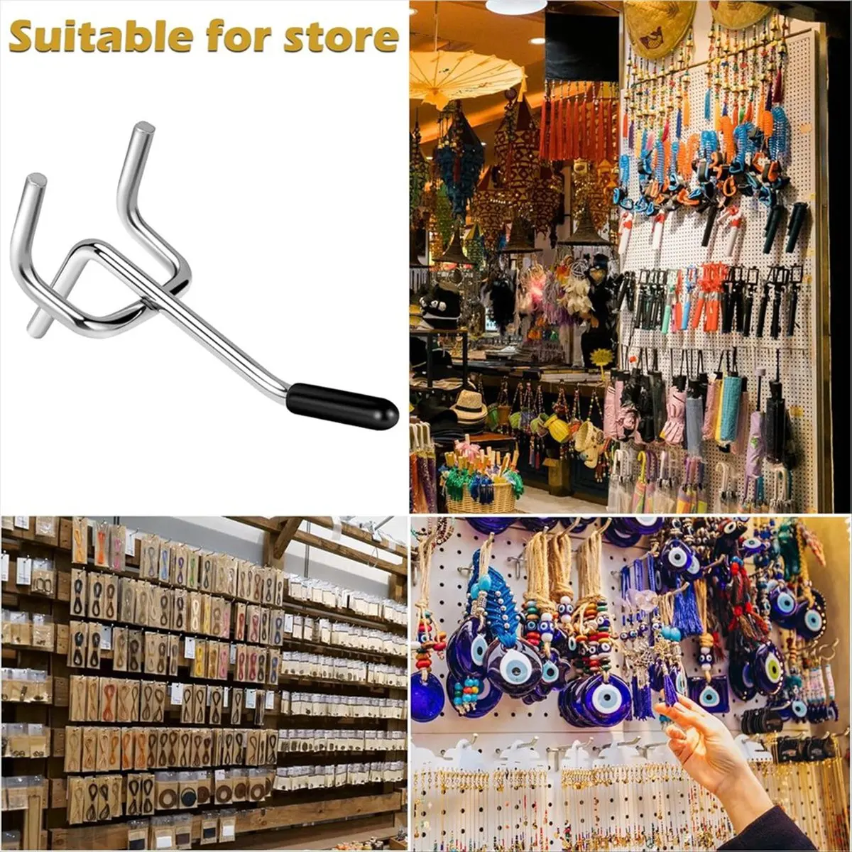A45I Pegboard Hooks 55 Pack 2 Inches, Peg Board Hooks for Hanging, Fit 1/4inch Peg Board Organizer Accessories for Garage