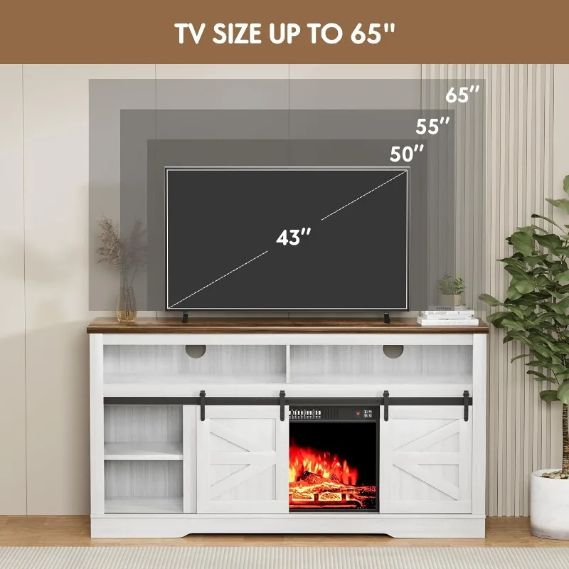 Electric Fireplace TV Stand for TVs up to 65