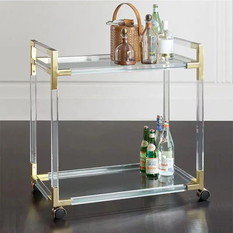 Luxury Modern Stainless Steel Multi-color 3Layer Hotel Buffet Server Trolley Cart Catering Supplies Rolling Drink