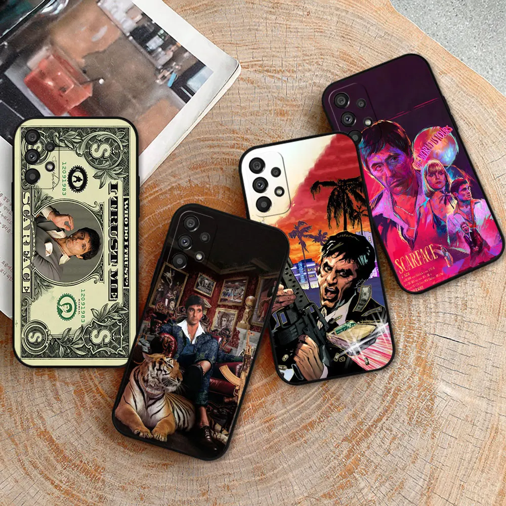 Film Scarface 1983 Phone Case For Samsung Galaxy A52 A54 A53 A55 A51 A50 A72 A71 A73 A90 A80 A42 A35 A34 A33 A32 A31 A52S Cover