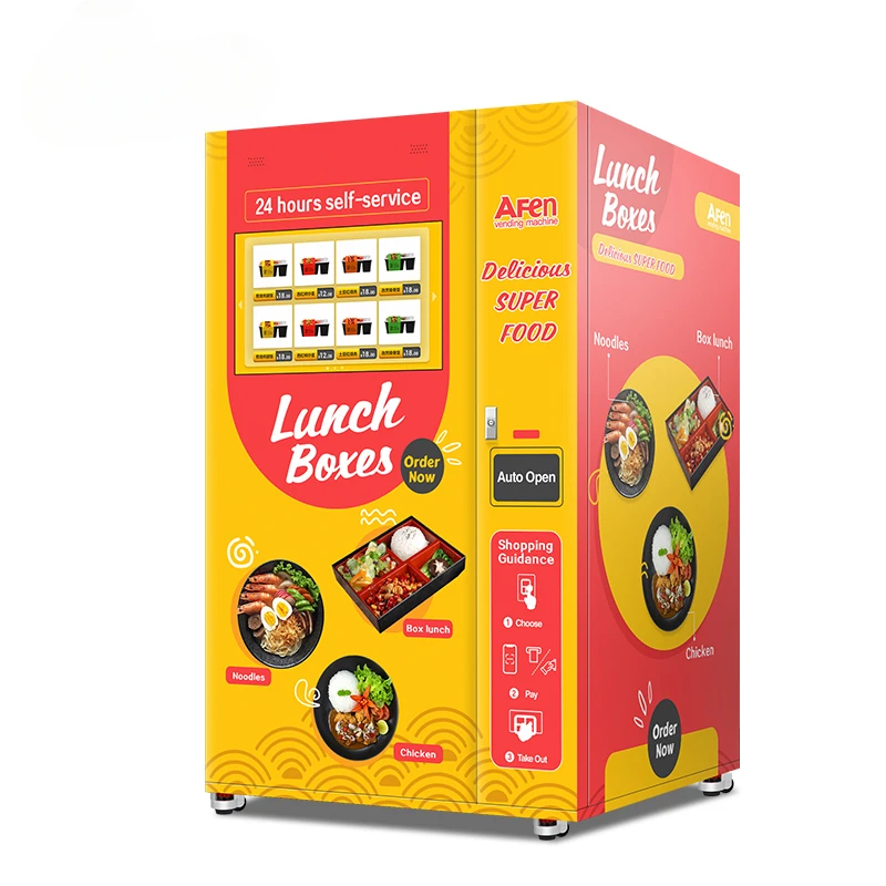 24 Hours Self-Service  Hamburger Vending Machine Hot Food Meal Vending Machine Hamburger Vending Machine  Manufacturer