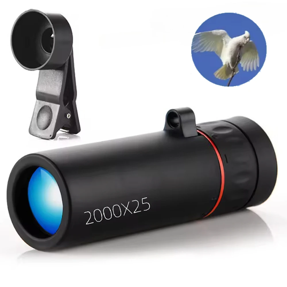 High definition monocular telescope with stand mini portable mobile phone telescope outdoor camping hunting bird watching