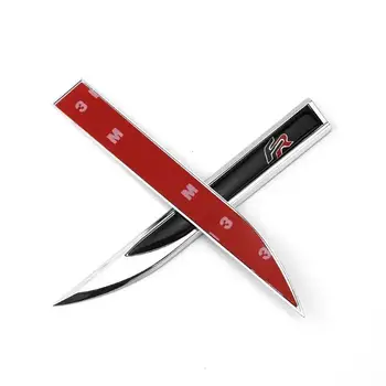 2 ks x 3D PVC kovové logo FR s bočním blatníkem, emblém, odznak, nálepka pro Seat FR Leon Ibiza Altea Cupra Exe 8 nejlepší prodej logo Seat Leon FR - №1