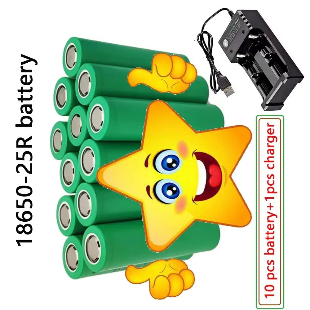 

100% Original INR18650 25R 1865 2500Mah 3,7 V 18650 Batterij Lithium-Oplaadbare Batterijen Hoge Stroom Ontlading 20A Power Cell