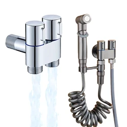 1/3PCS Alloy Joint for Bidet Bathroom Washing Machine Bidet Faucet Copper Angle Valve Bathroom and Kitchen Accessories