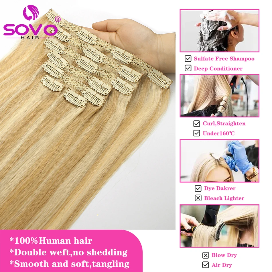 160 Gramm Clip in Haar verlängerungen menschliches Haar gerade 10 Stück blonde schokoladen braune Ombre Remy Haar verlängerungen mit Clips auf