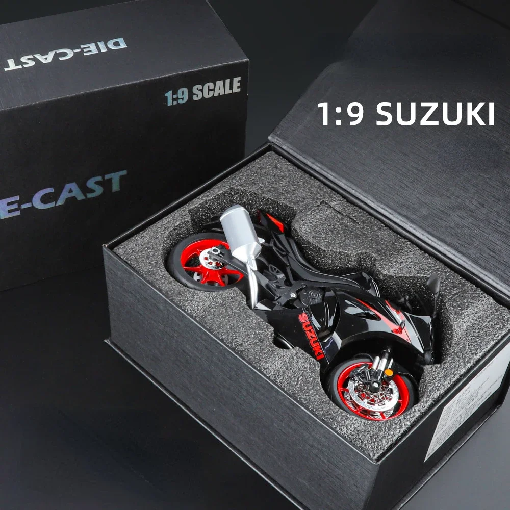 1:9 2022 SUZUKI Hayabusa GSX-100 Alloy Motorcycle Diecast Model Soung & Light Toy Collect Display Ornament Gift Box for Children