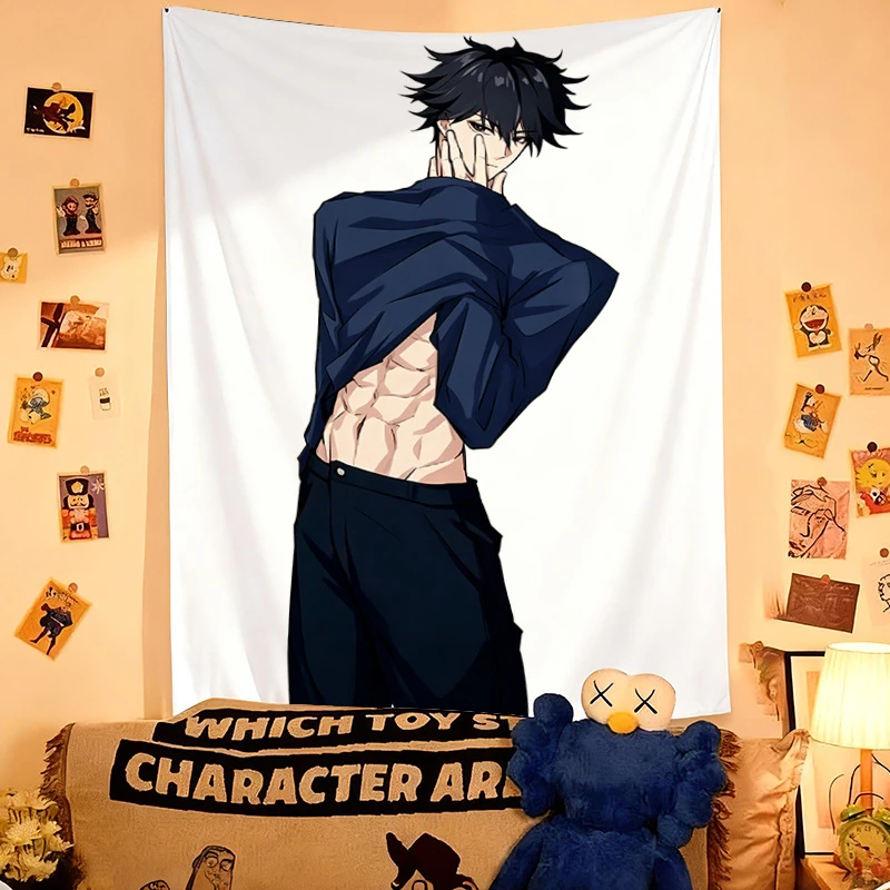 VIKAMA Jujutsu Kaisen Anime Manga Wall Tapestry, Art Hanging Cloth for Bedroom Living Room Dorm Room Apartment Home Decor