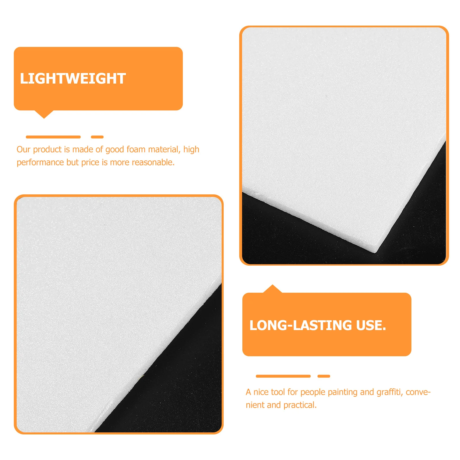 أوراق إسفنجية متعددة الاستخدامات من ورق الرغوة اليدوي لمشاريع اللوحة على الجدران لوازم الحرف اليدوية لوحة ملصق بيضاء