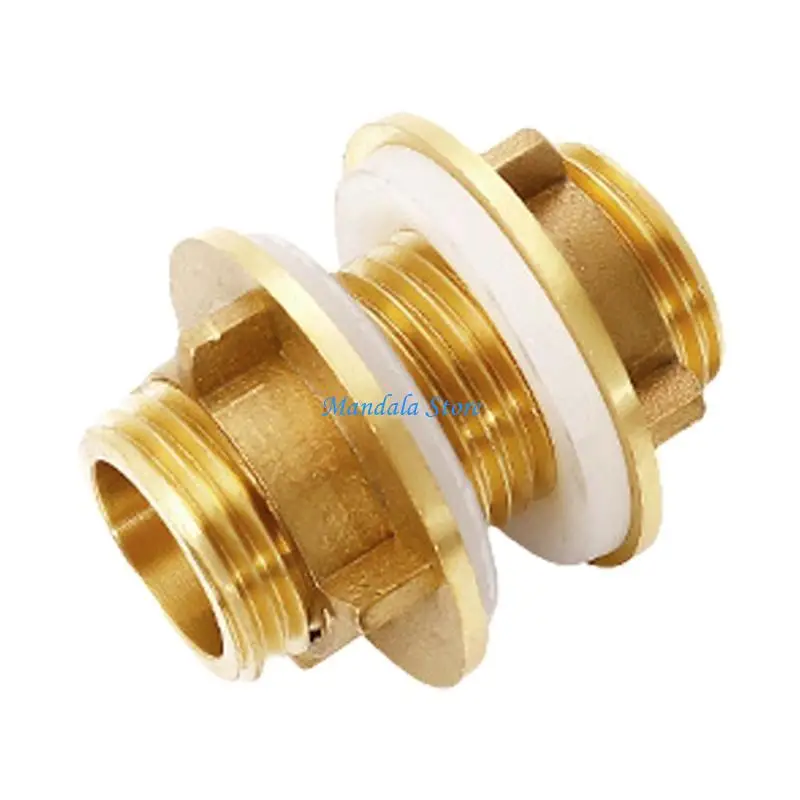 

U2JC Brass Bulkhead Adapter Fitting Secure Water Connection Suitable for Various Pipe Diameters Quick Repairs And Maintenance