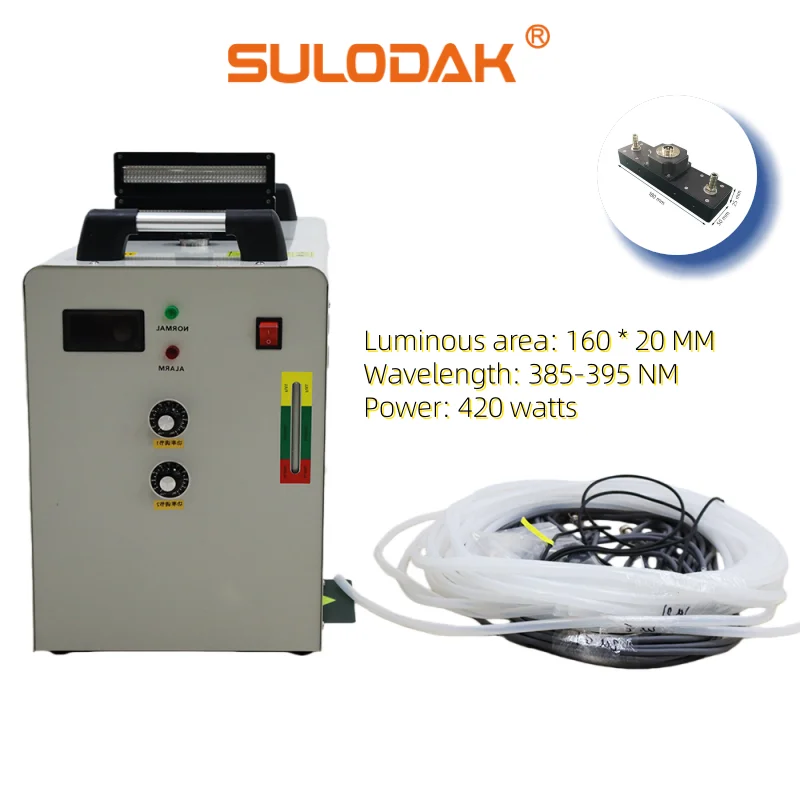 16020 395nm Flat Panel Printing Secondary Lamp  UV Screen Printing Machine with Water-cooled UV Curing Lamp System