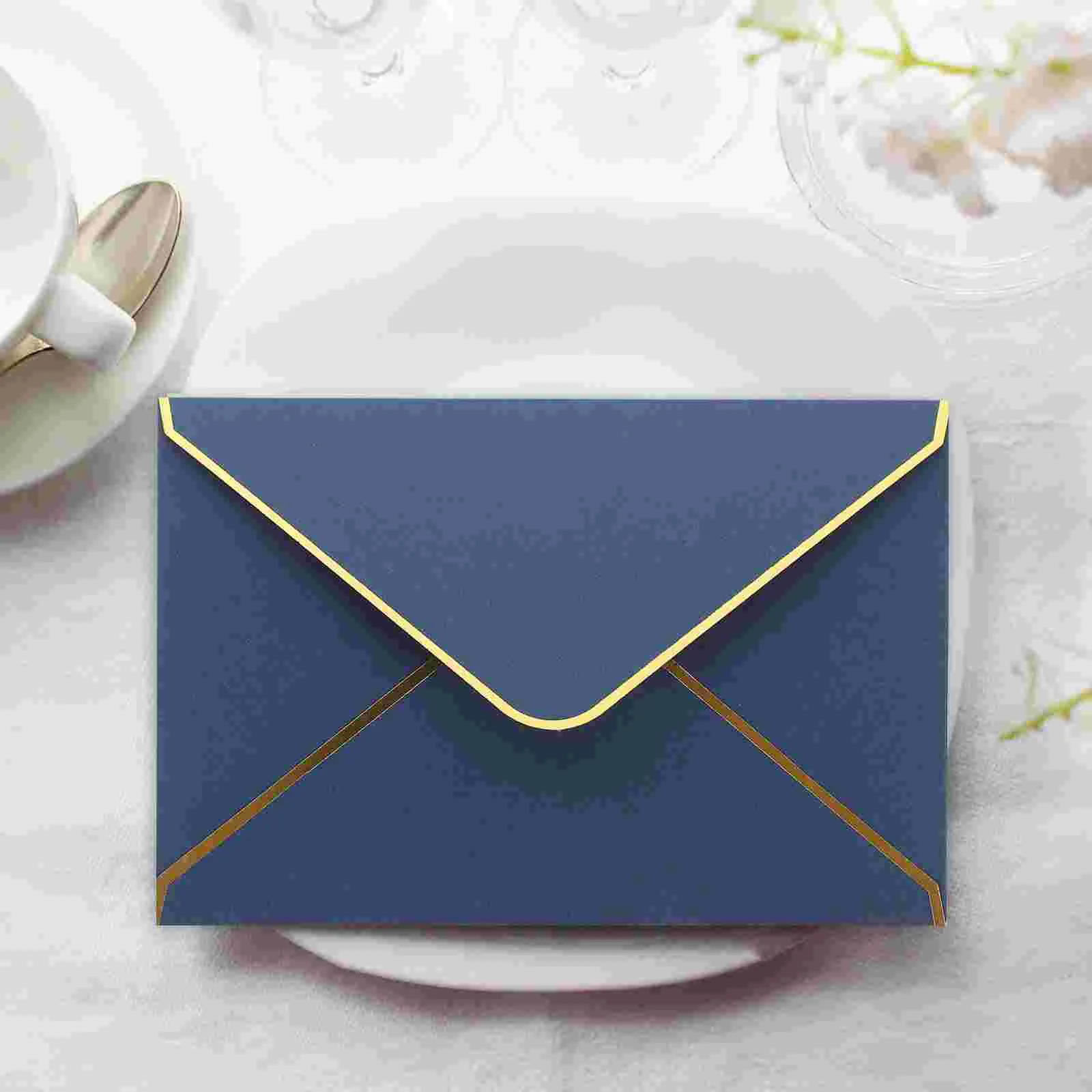 50 Pcs Envelope Invitation Cards Envelopes Empty Party Accessory Storage Bronzing Decorative Small
