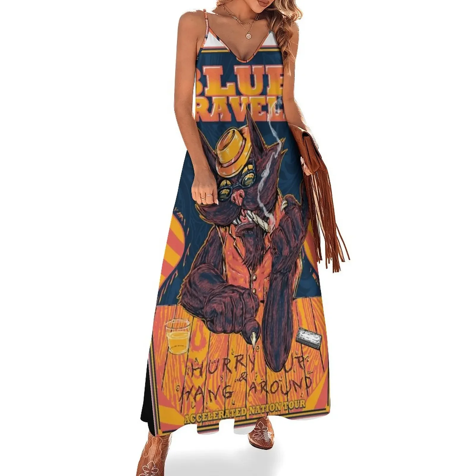 BLUES TRAVELER that makes a big Essential Sleeveless Dress Party dresses women's fashion dresses