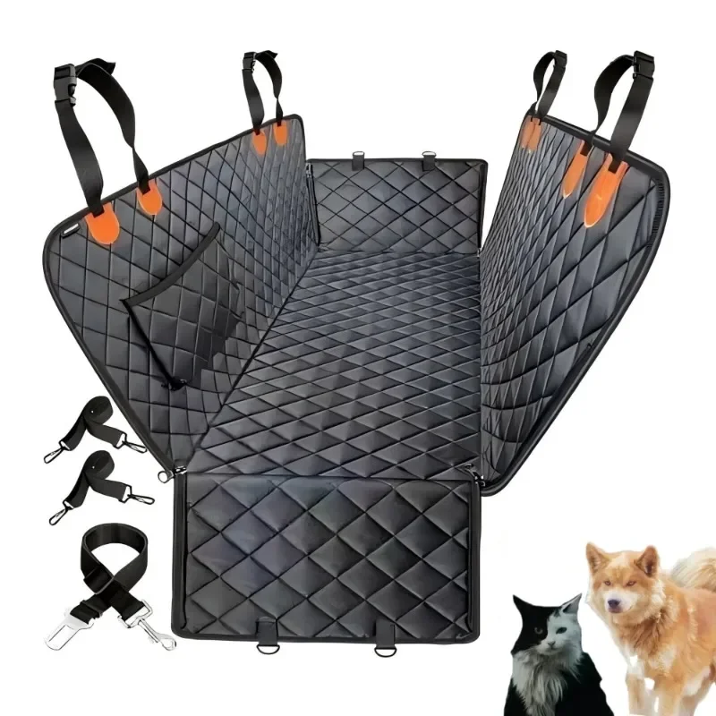 

57.9*54 Inch Dog Car Seat Cover for Back Seat, Supports 400 lbs, Waterproof Nonslip Durable Pet Vehicle Seat Protector,