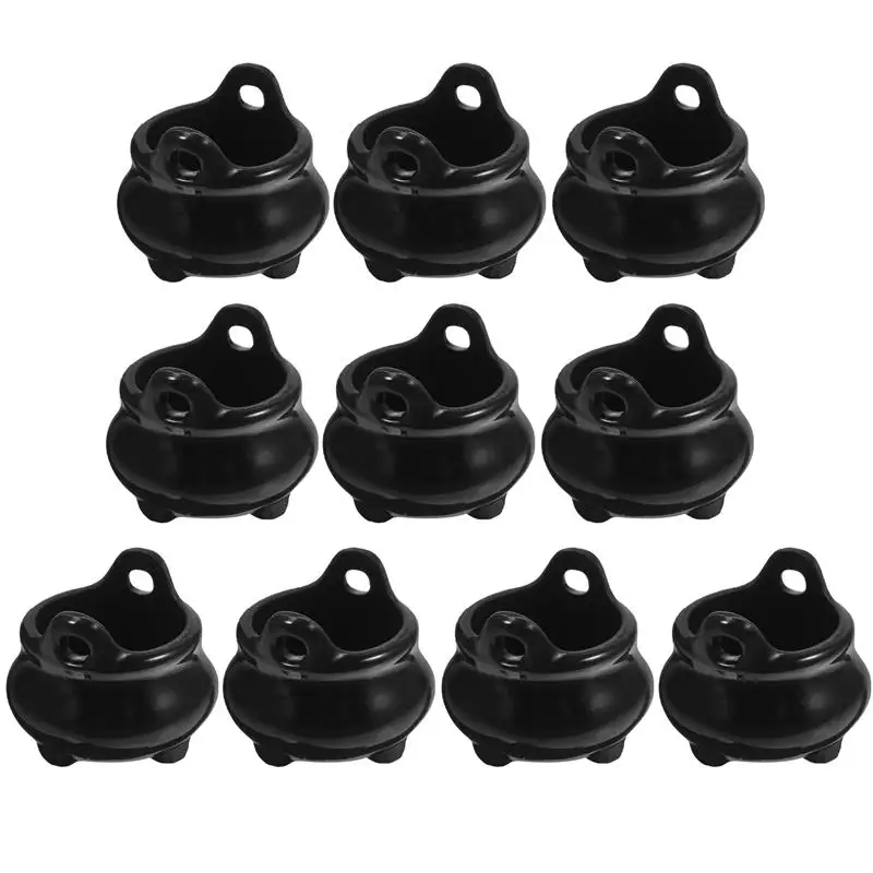 10Pcs Halloween Witch Hat Witch Boiler Crucible Can DIY Ghost The Witch Halloween Cauldron Pots Ornaments Festival Decor Prop