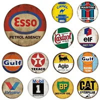 Car Stickers Personality Vintage Retro Extra Gas Oils Round Sign Stickers Vinyl Decal Waterproof Decal Auto Accessory Decoration