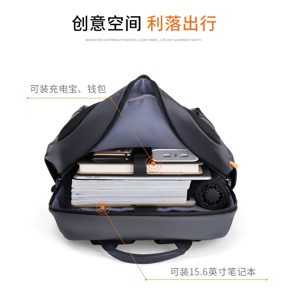 BISON DENIM Large Capacity Backpack Men Women Business Laptop Computer Bag Student School Bags Multifunctional Travel Backpack