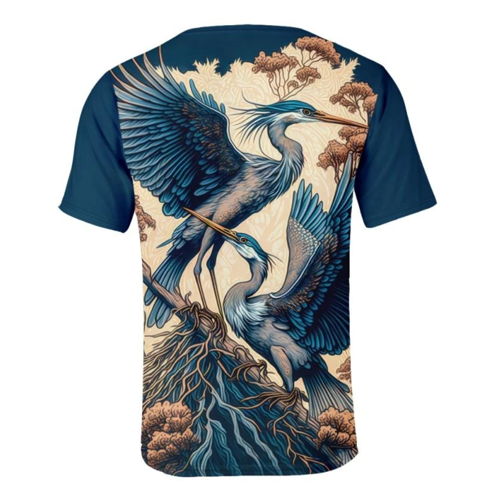 Japanese Samurai Crane 3D T Shirt Men/Women Short Sleeve T-shirt Fashion Tshirt Harajuku Top T Shirts Men Cloting