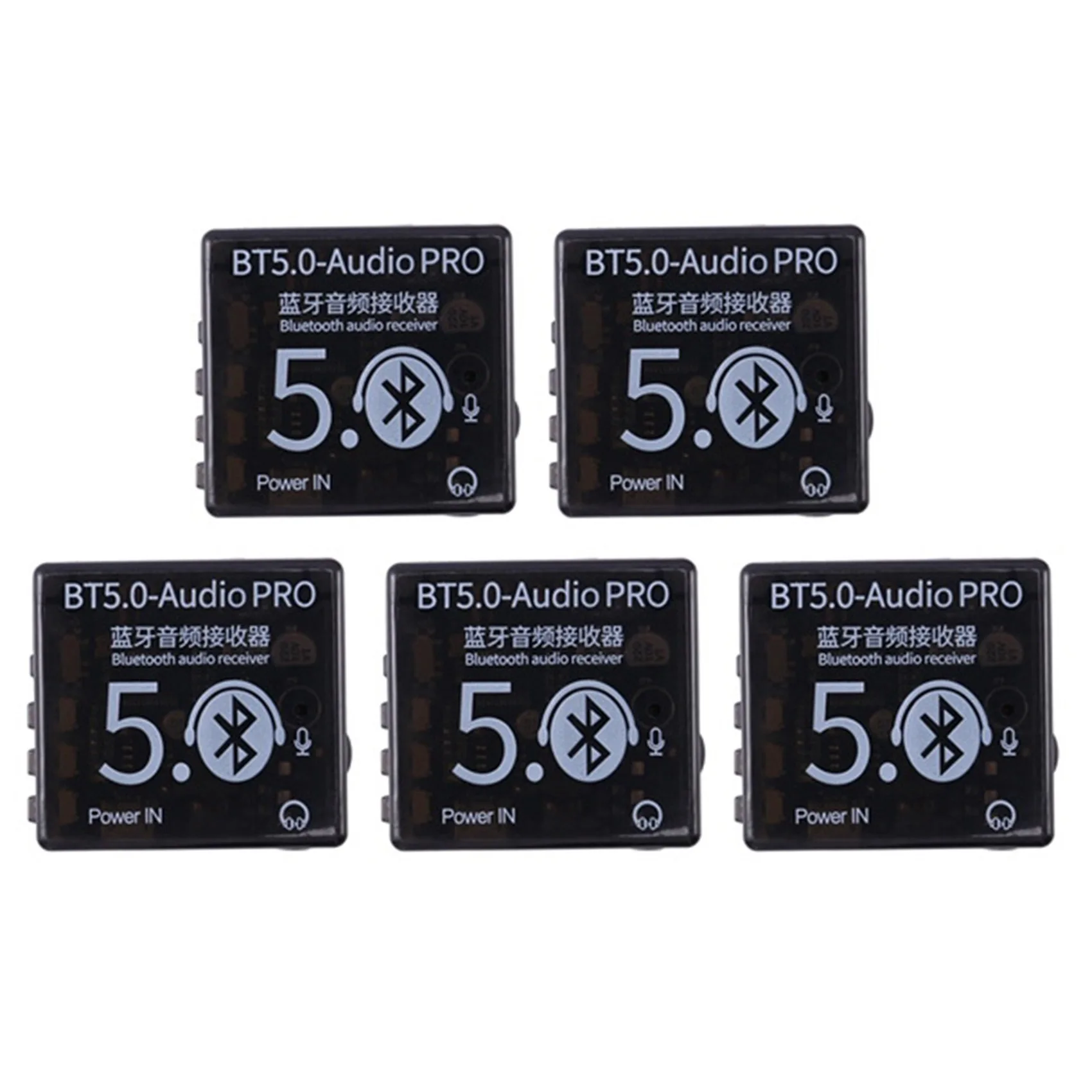 5Pcs Bluetooth 5.0 Decoder Board Audio Receiver BT5.0 PRO MP3 Lossless Player Wireless Stereo Music Module with Case