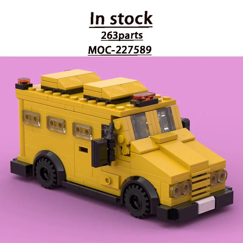 

MOC-227589Urban Traffic Armored Truck Building Block Model 263parts MOC Creative Boy Children's Birthday Building Block Toy Gift