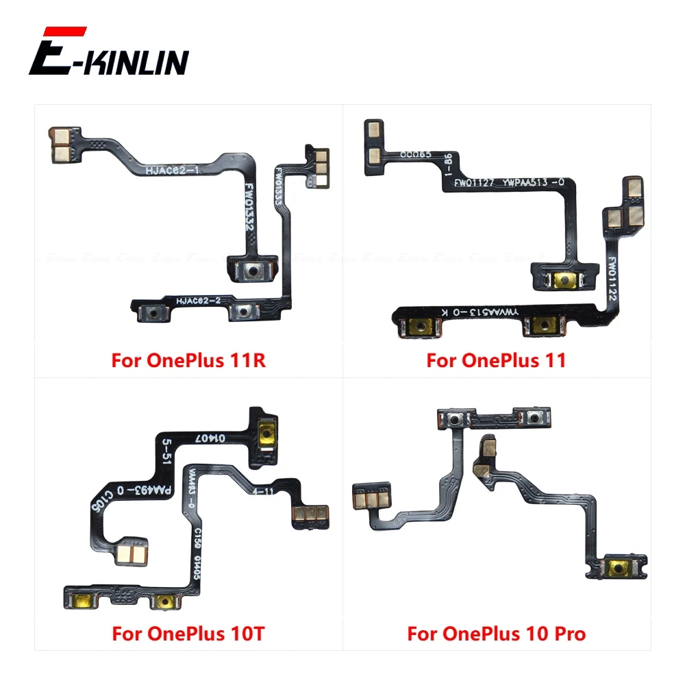 Switch Power ON OFF Key Mute Silent Volume Button Ribbon Flex Cable For OnePlus 12 11 11R 10R 10T 10 Pro Replacement Parts