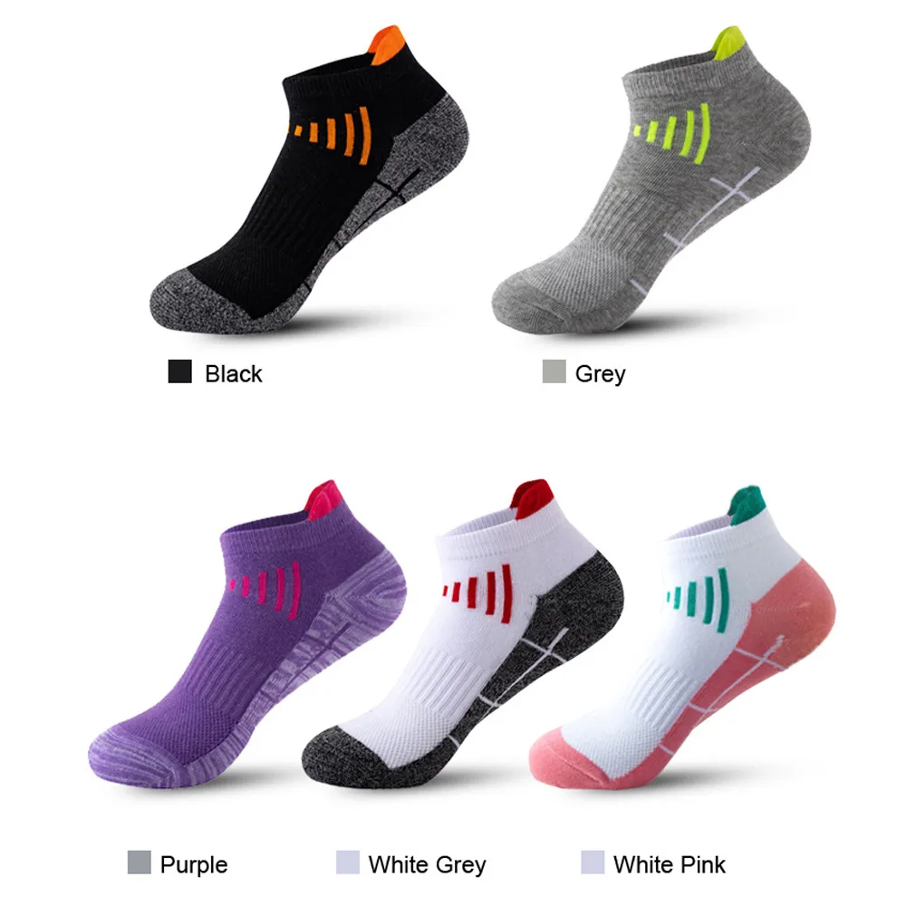 

5-Pack Unisex Sports Socks Low-Cut Cotton Athletic Socks for Outdoor Gym Running Basketball Breathable Comfortable Lightweight