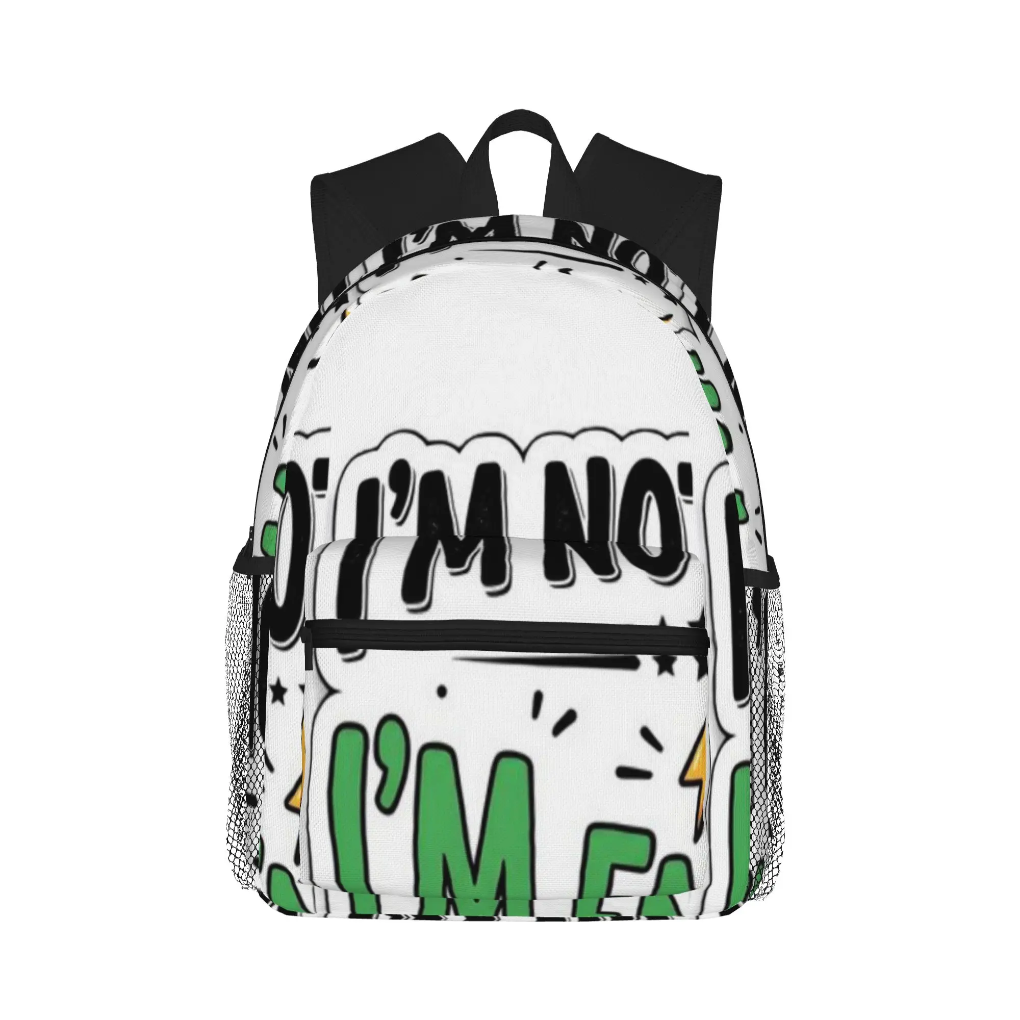 I m Not Lazy I m Energy Efficient Funny Sarcastic Quote Sticker Design  Casual Backpack for Students and Adults Bag
