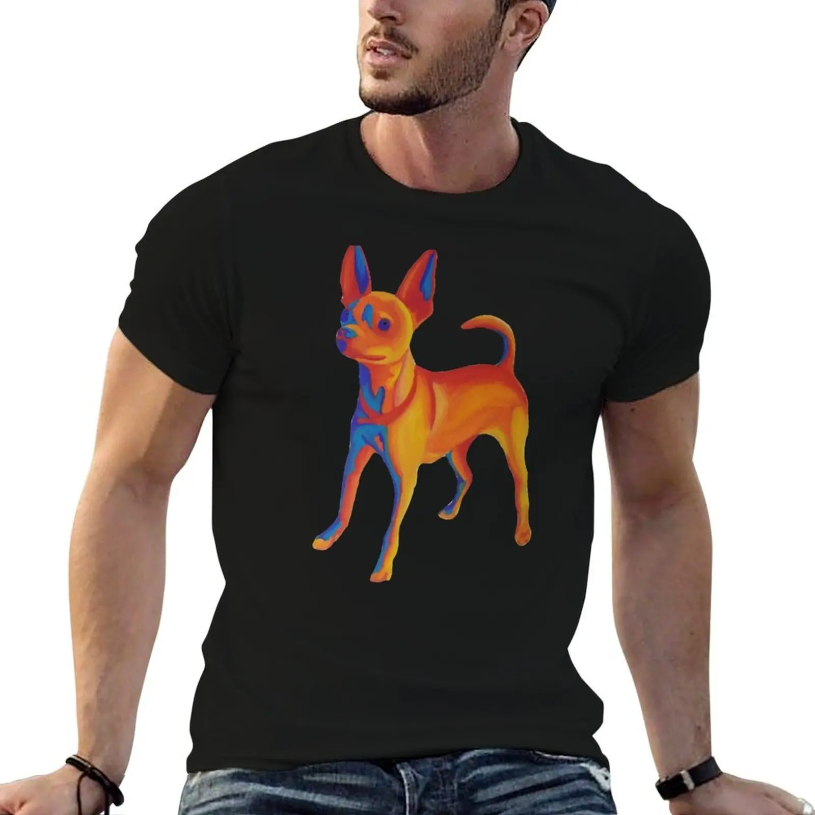

Mojo the Infrared Chihuahua T-Shirt t shirts for man cotton man t shirts cotton cotton t shirt pack T-shirt