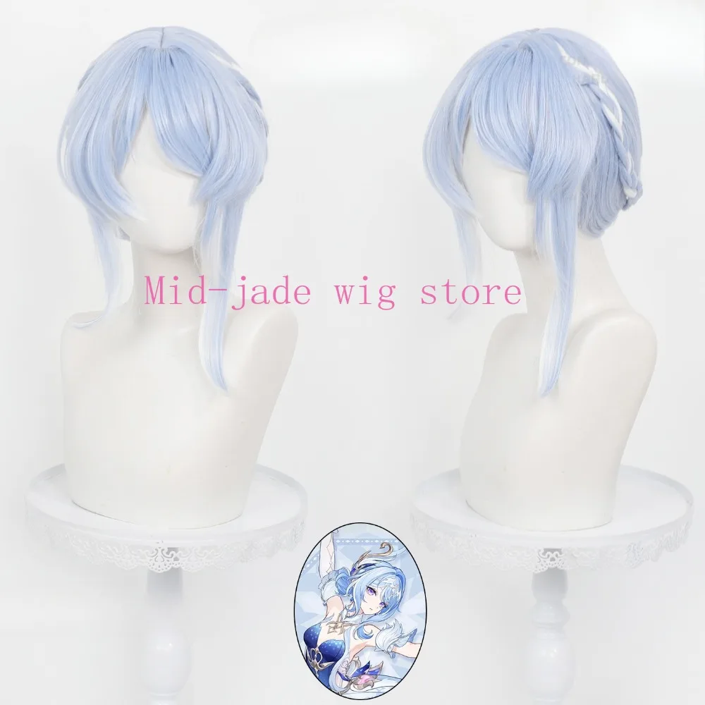 Genshin Impact Odette Cosplay Wig Realistic Scalp Hair Bun for New Year Fantasy Game Convention and Photo Shoot