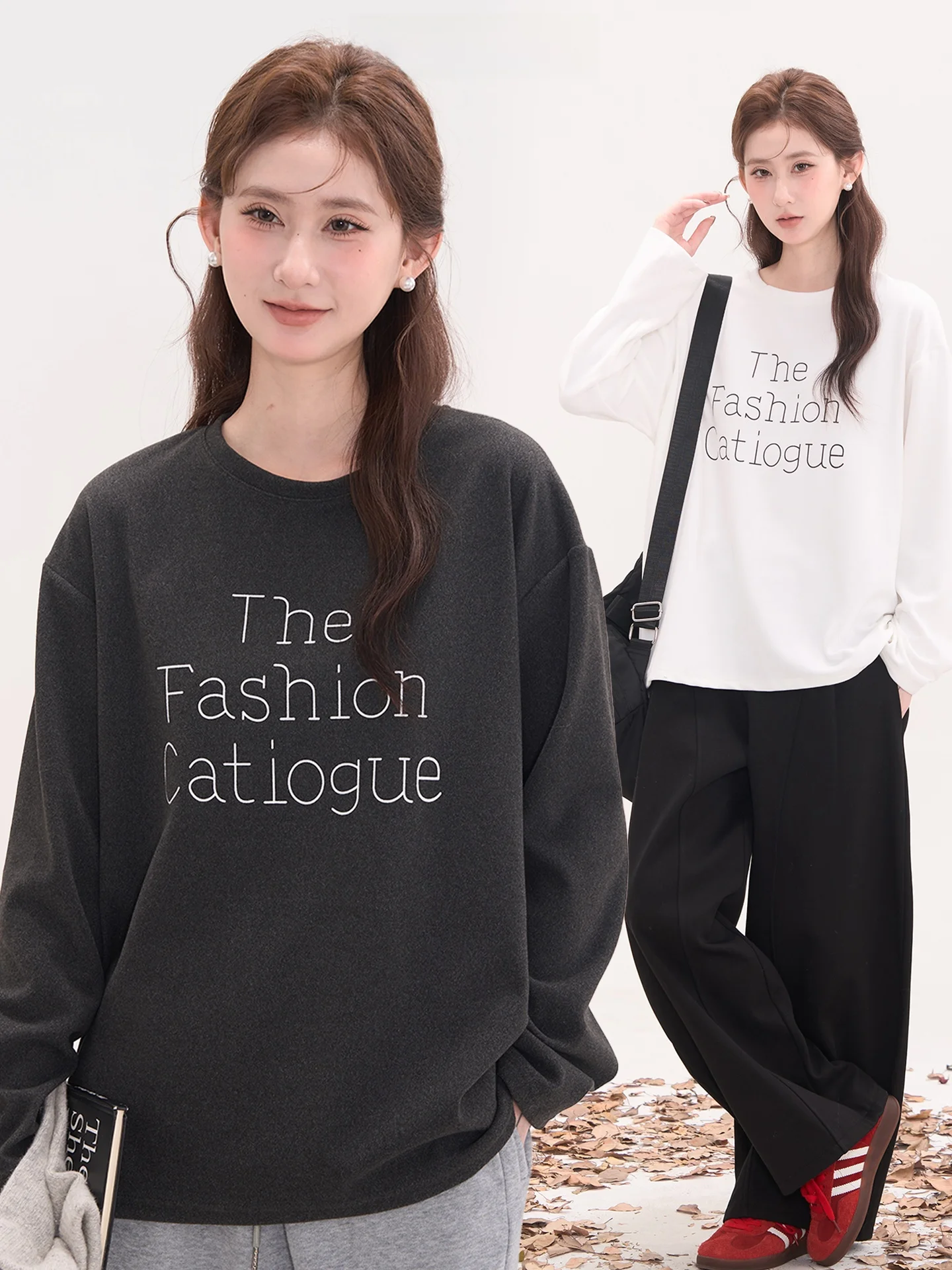 

Женская футболка Heme Long Sve с принтом в виде букв, из смесового хлопка и полиэстера, повседневная, свободного кроя, с круглым вырезом, для повседневной носки