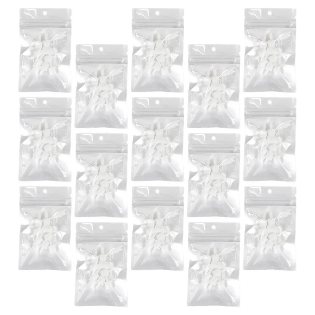 

100pcs Grafting Eyelash Glue Bottle Mouths Empty Refillable White Anti-Blocking Precision Applicator Tips Eyelash Extension Tool