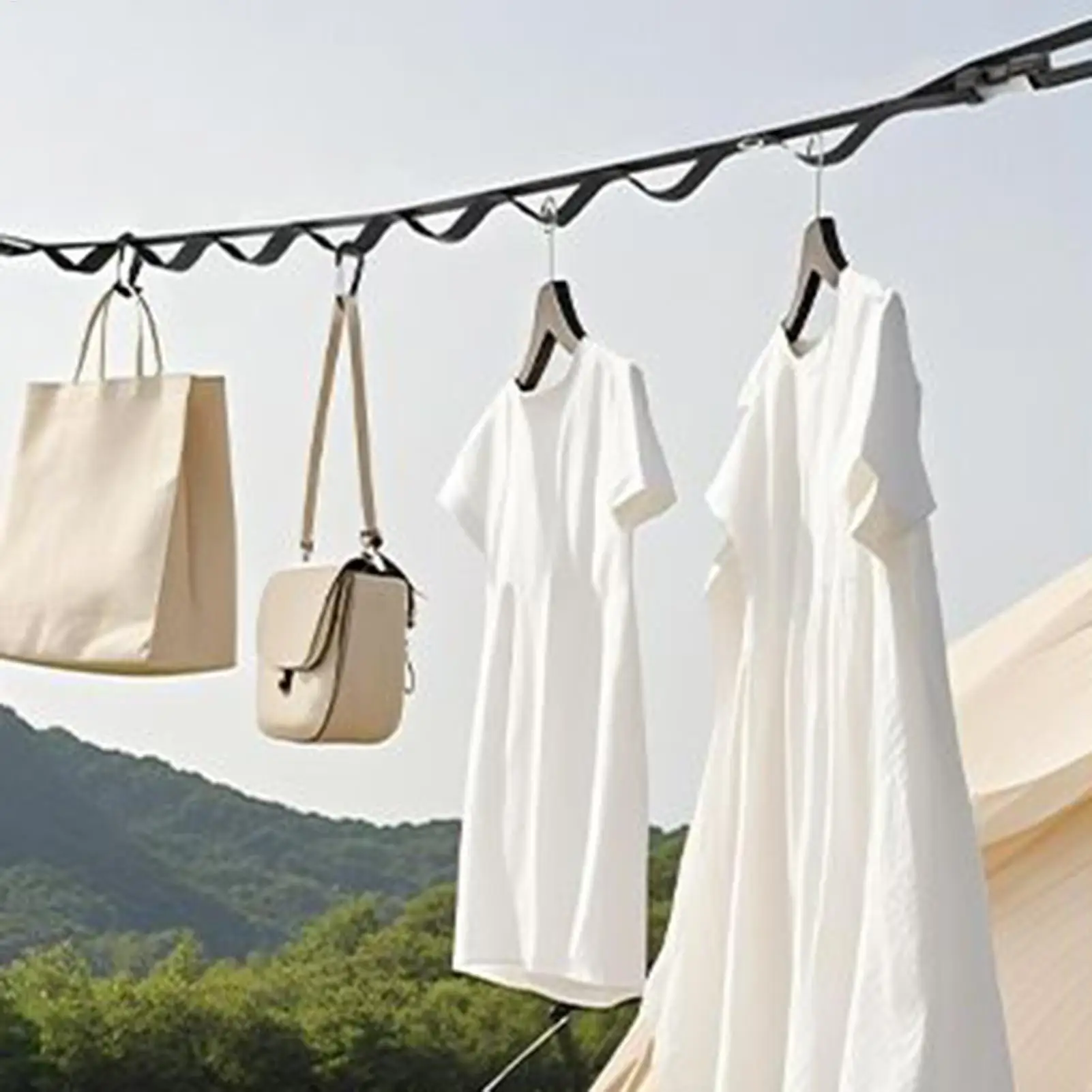 

Rv Laundry Drying Line Retractable Hanging Clothes Rack Traveling Clothesline Accessories for Automotive Pickup Sedan Truck