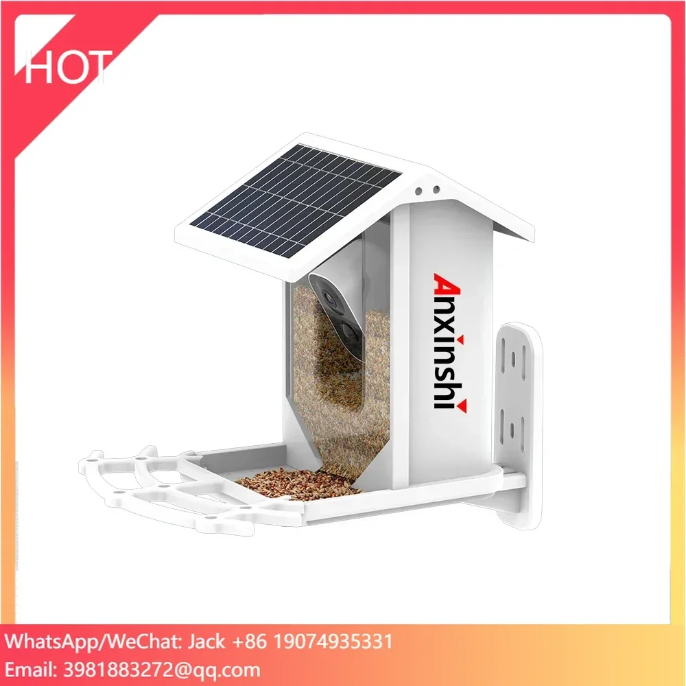 

P2P IP-камера для кормушки для птиц с солнечной батареей, 2 МП, беспроводная, приложение ICSee, IP66