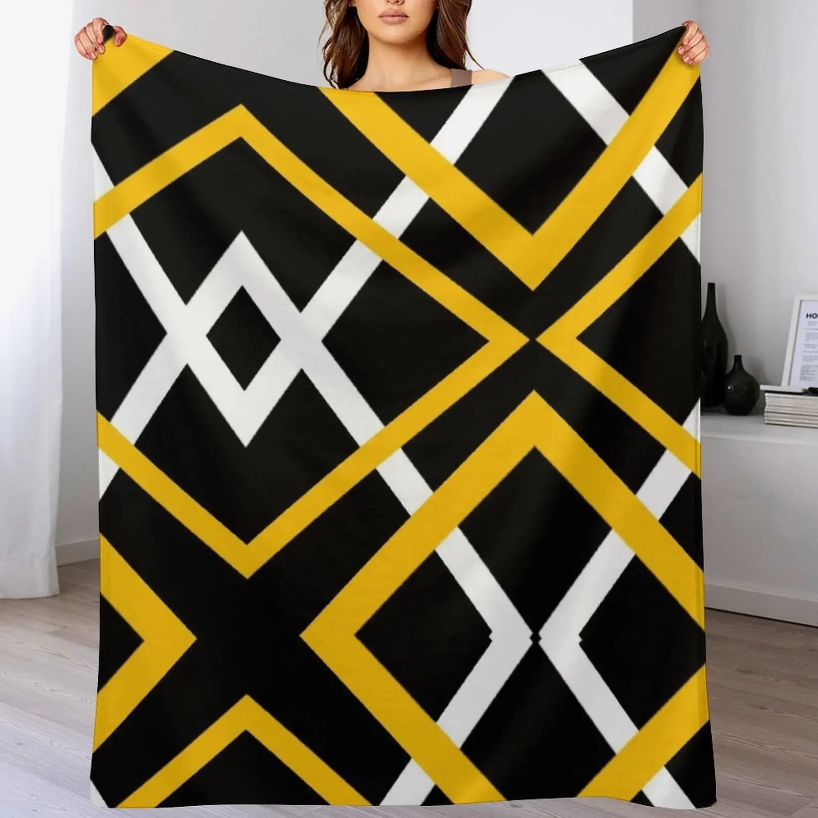 

Art Deco Midnight Throw Pillow Throw Blanket Moving Decorative Sofa christmas gifts Flannel Blankets