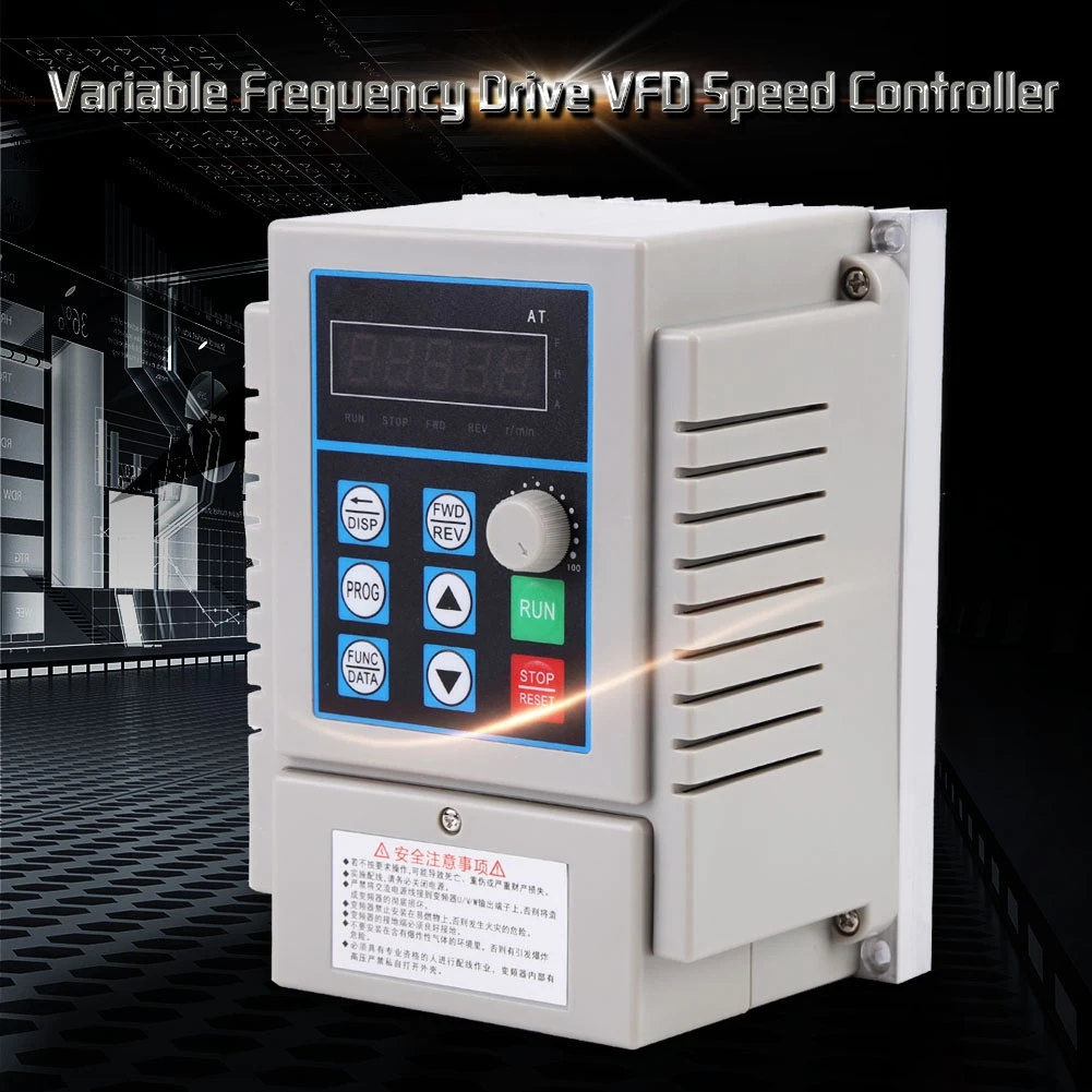 VFD AC 220V 0.75kW Variable Frequency Drive VFD Speed Controller Inverter Single Phrase Adjustable Frequency Drive