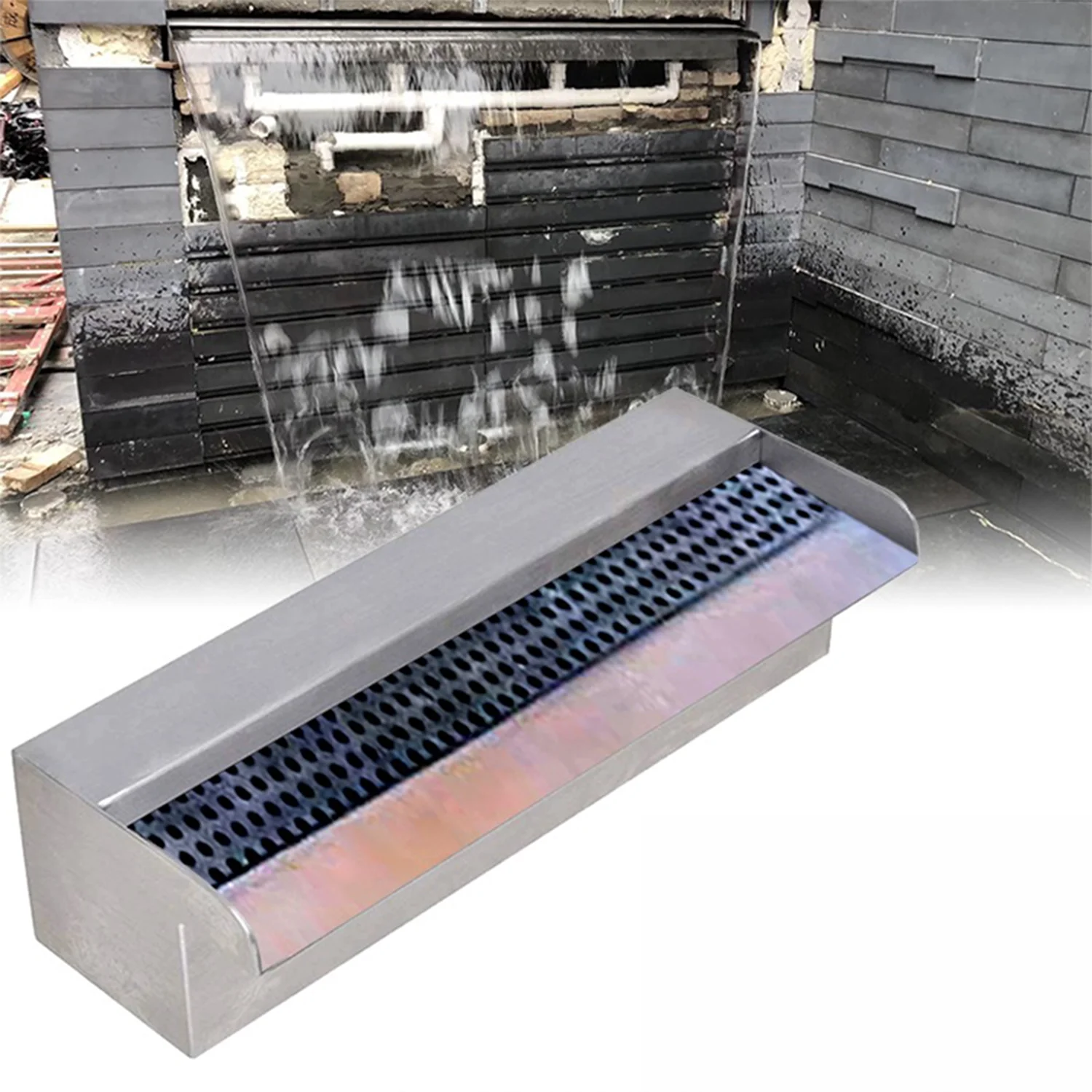 

Customization.SPA Massage Stainless Steel Waterfall Pool Cascade Public Pool Equipment