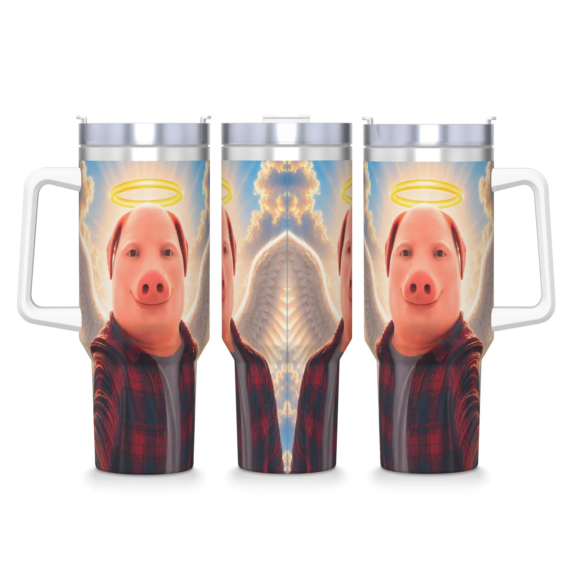 Stainless Steel Tumbler Angel John Pork Funny is Calling Phone Thermal Mug Keep Heat Hot Drinks Car Mugs Design Water Bottle