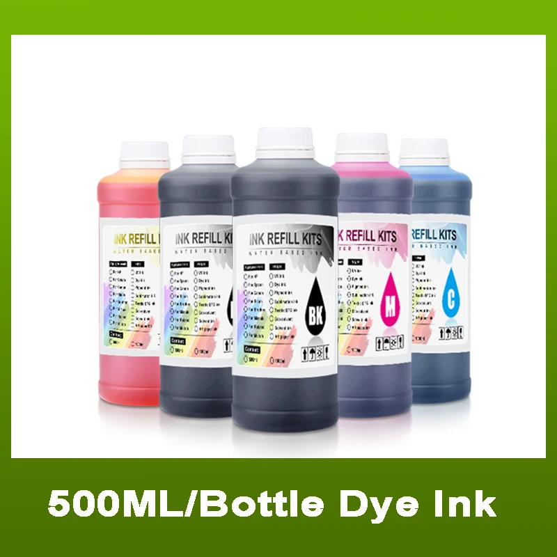 500ML Universal Refill Dye Based Ink Large Capacity Use for Canon Epson HP Brother Desktop Inkjet Printers Dye Ink Kit