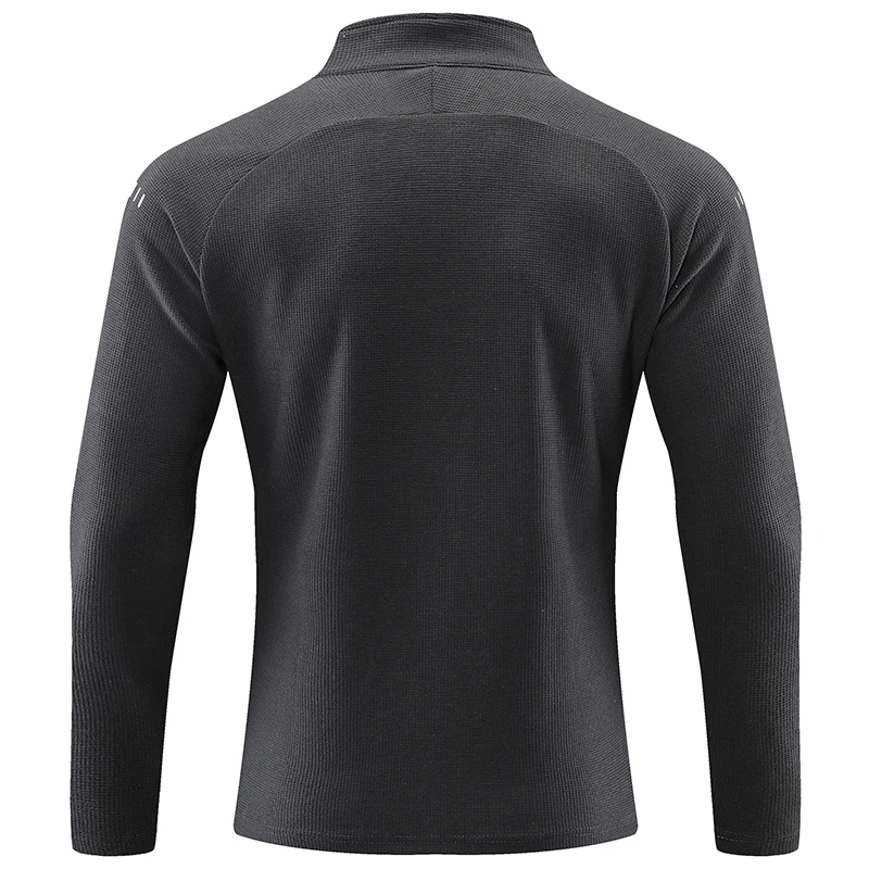 CHRLCK Men's Running Long Sleeve T-shirt Reflective Sportswear Breathable Coat Gym Jogging Gym Fitness Spring Autumn Clothing