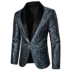 Chaqueta de traje para hombre, abrigo de tela texturizada de lujo, ropa informal de negocios, traje de rendimiento para boda, cena y fiesta